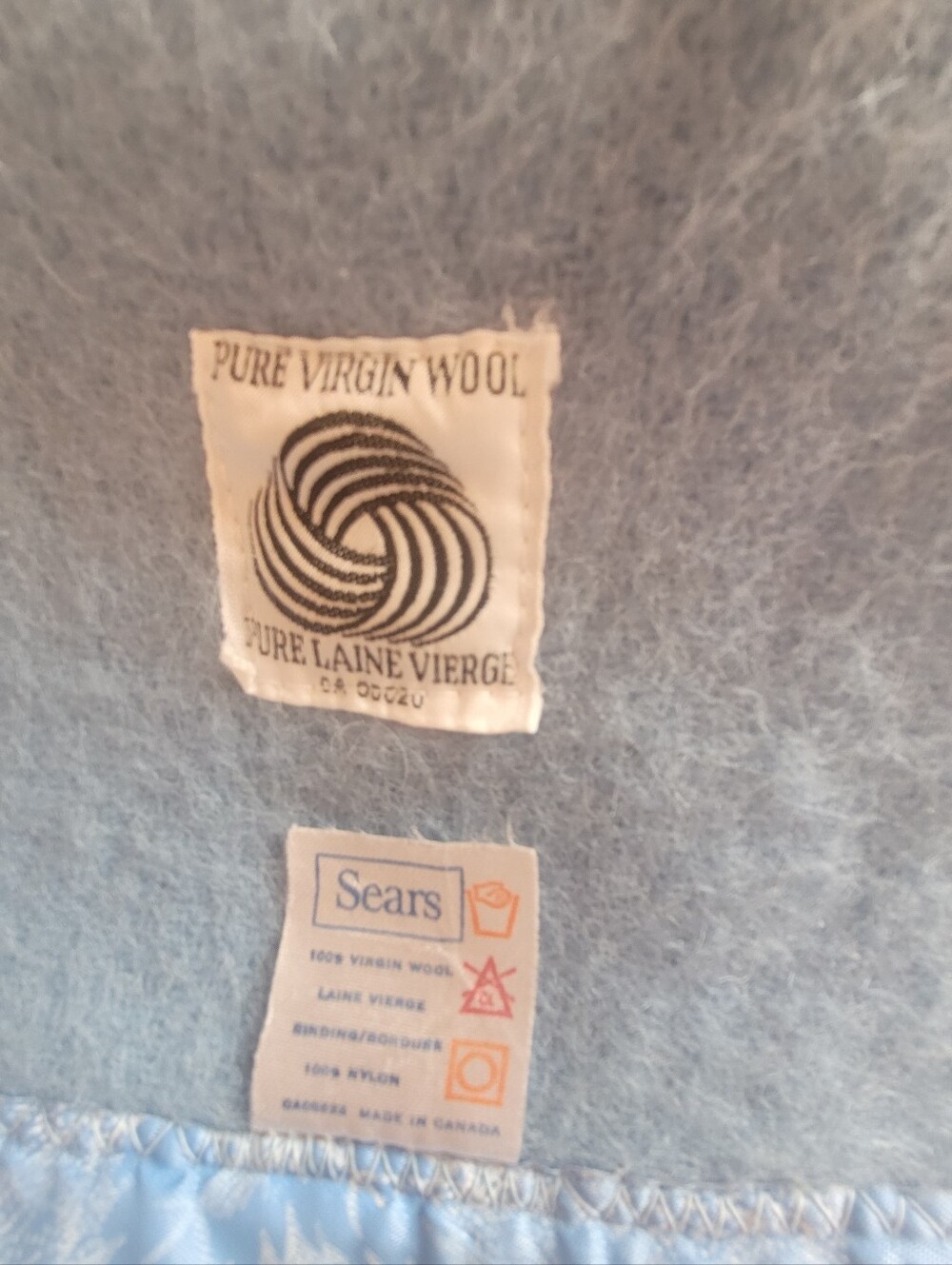 Vintage DBL Sz 100% Virgin Wool Blanket - Picture 8 of 11